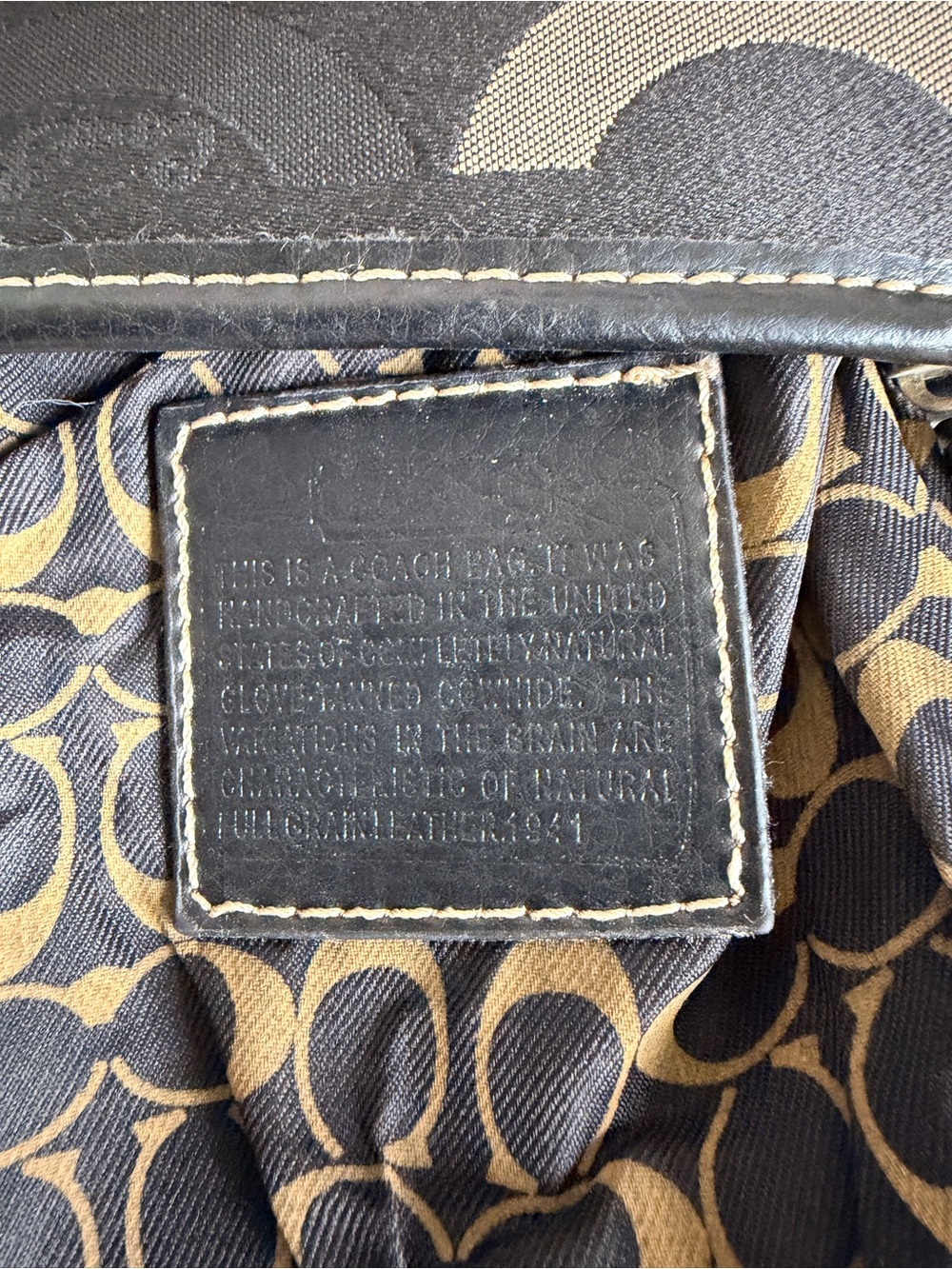 Coach Black & Gray Signature Crossbody Pouch - Picture 6 of 10